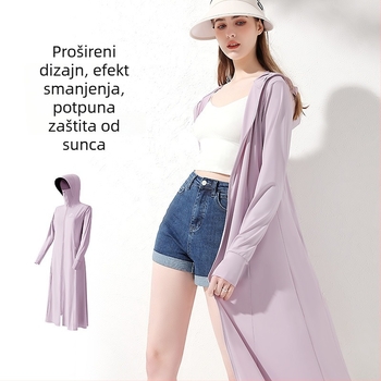 Vanjska jakna s kapuljom, Ice Silk tkanina, UV zaštita 99%, prozračna i brzo sušeća