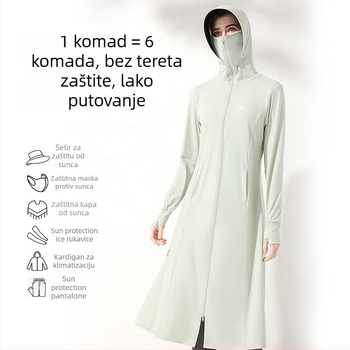 Vanjska jakna s kapuljom, Ice Silk tkanina, UV zaštita 99%, prozračna i brzo sušeća