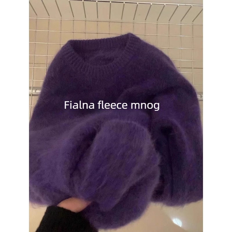 Ženski kapuljačasti džemper, okrugli izrez, akrilna vlakna 70-80%, srednja debljina, opušten kroj