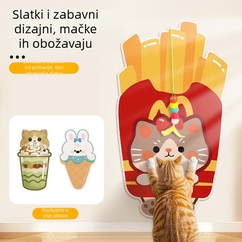 Beifu zidna naljepnica za grebanje mačaka, filc materijal, crtani stil, šifra proizvoda 2211, pakiranje 100 komada