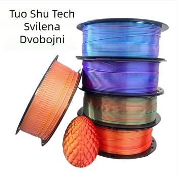 Silk PLA filament za 3D printer, FDM materijal, 1 kg, Točnost ±0,02 mm