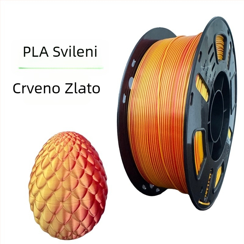 Silk PLA filament za 3D printer, FDM materijal, 1 kg, Točnost ±0,02 mm