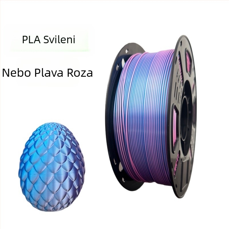 Silk PLA filament za 3D printer, FDM materijal, 1 kg, Točnost ±0,02 mm
