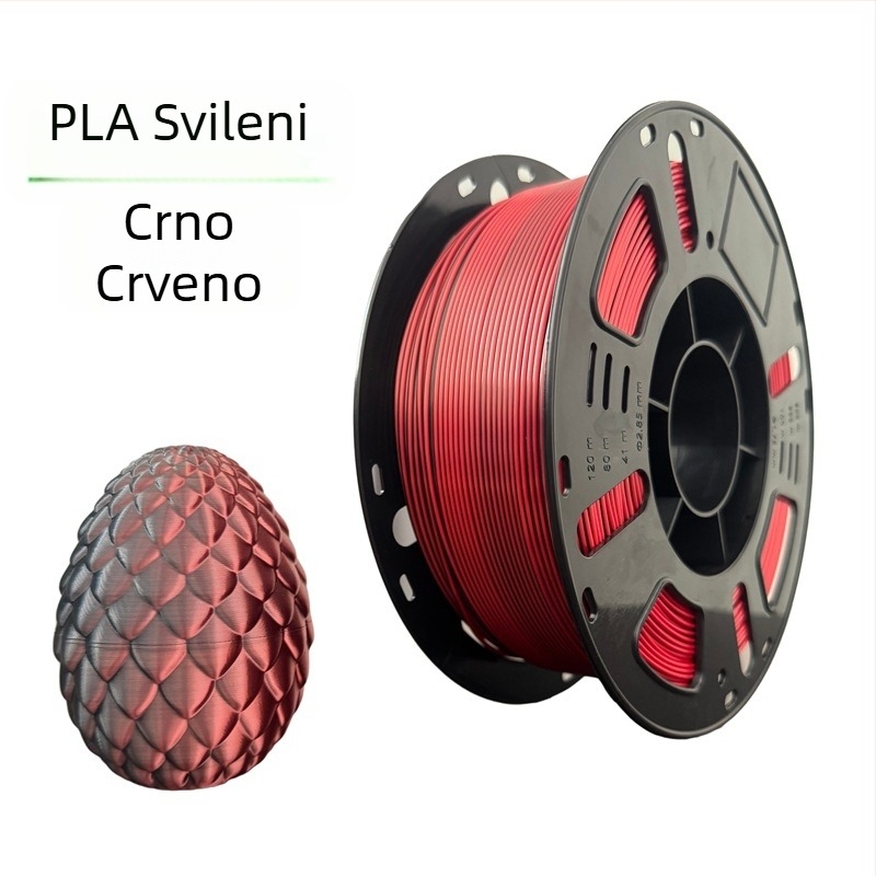Silk PLA filament za 3D printer, FDM materijal, 1 kg, Točnost ±0,02 mm