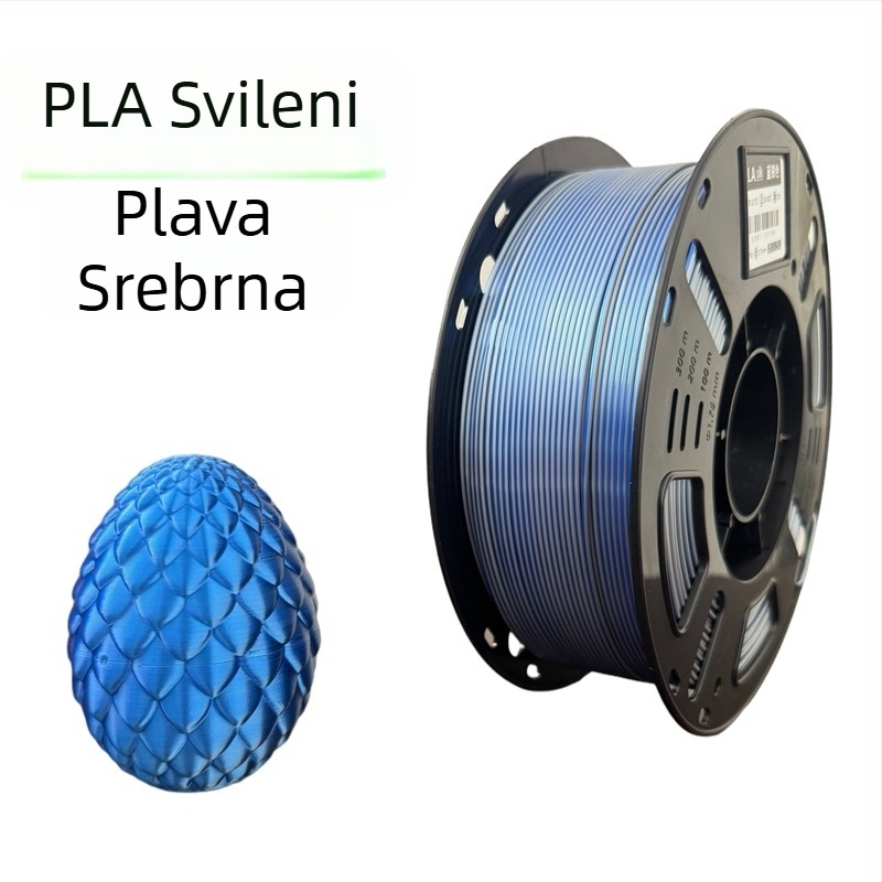 Silk PLA filament za 3D printer, FDM materijal, 1 kg, Točnost ±0,02 mm