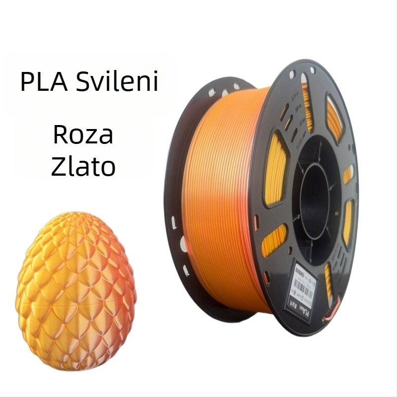 Silk PLA filament za 3D printer, FDM materijal, 1 kg, Točnost ±0,02 mm