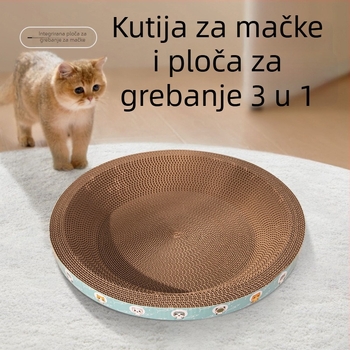 Da da bear Mačja grebalna ploča s gnijezdom, otporna na habanje i grebanje, od valovitog kartona, za sve sezone