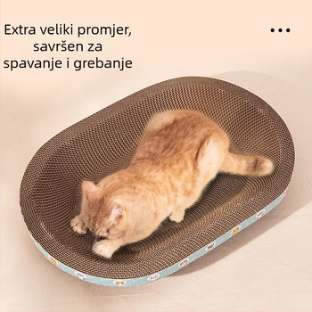 Da da bear Mačja grebalna ploča s gnijezdom, otporna na habanje i grebanje, od valovitog kartona, za sve sezone