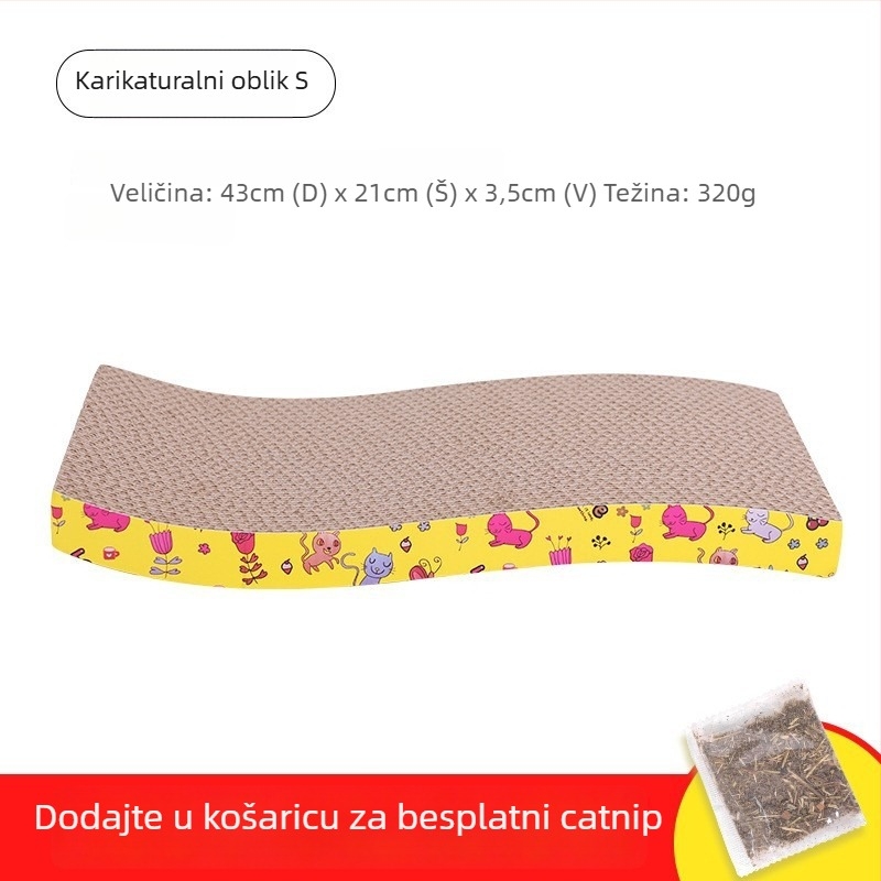 Da da bear Mačja grebalna ploča s gnijezdom, otporna na habanje i grebanje, od valovitog kartona, za sve sezone