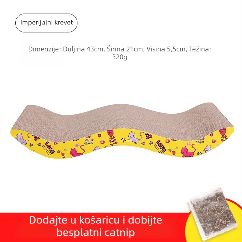 Da da bear Mačja grebalna ploča s gnijezdom, otporna na habanje i grebanje, od valovitog kartona, za sve sezone