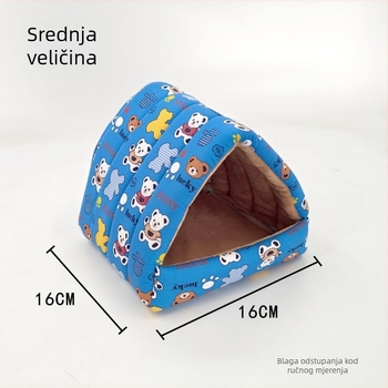 Hamsterovo pamukovo gnijezdo za zimu — toplo viseće gnijezdo za mala kućna ljubimca, debela konstrukcija