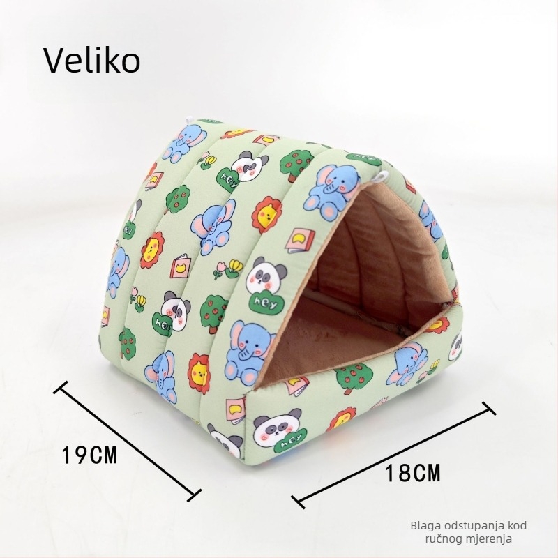 Hamsterovo pamukovo gnijezdo za zimu — toplo viseće gnijezdo za mala kućna ljubimca, debela konstrukcija