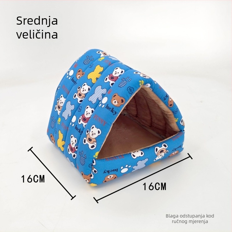 Hamsterovo pamukovo gnijezdo za zimu — toplo viseće gnijezdo za mala kućna ljubimca, debela konstrukcija