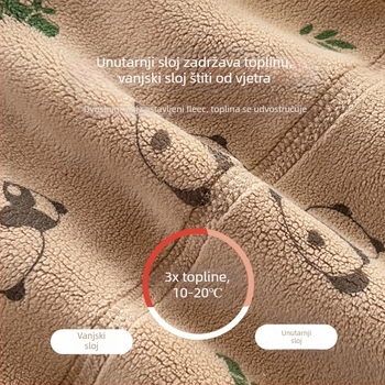 Dječje zimske hlače s flis unutrašnjosti, korejskog stila, 85% pamuka, za uzrast 1–3 godine