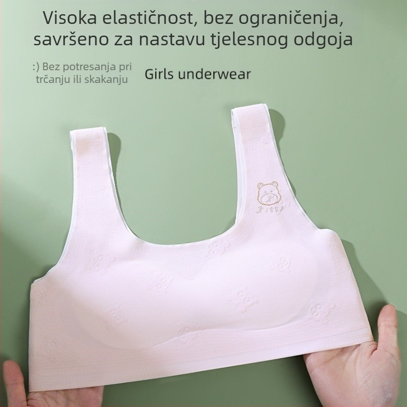 Djevojački grudnjak u stilu veste, vanjski pamuk, glavni materijal spandeks, podstava spandeks, 3/4 kupa, srednje oblikovani kupa