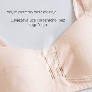 Pamukasti grudnjak u stilu prsluka za tinejdžerice 12–15 godina, kvadratni košarci, tanke oblikovane košarice, podstava najlon