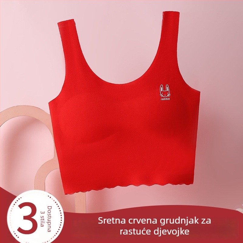 Sutien u stilu veste za djevojčice, najlon glavni materijal, pune košarice s pjenom, tanke oblikovane košarice, prozračno, fiksni dvostruki remeni