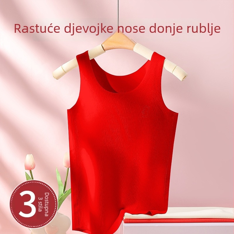 Sutien u stilu veste za djevojčice, najlon glavni materijal, pune košarice s pjenom, tanke oblikovane košarice, prozračno, fiksni dvostruki remeni