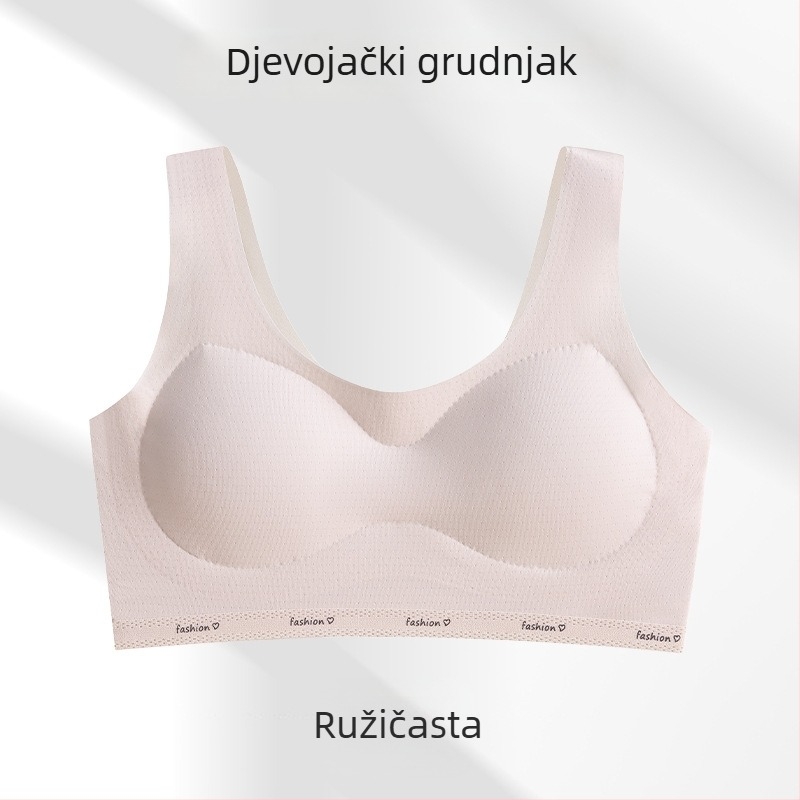Deluni Djevojčice Sportski grudnjak u stilu veste Stage 2, glavni materijal Nylon 70–80%, podstava Spandex <30%, pune čašice s tankim pjenastim uloškom, bez čeličnog obruča, fiksne dvostruke naramenice, prozračan i udoban