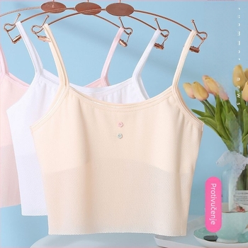 Djevojački camisole top, prozračan, mekan tretman, 88% najlon, uzrast 7–12 godina, cijele sezone