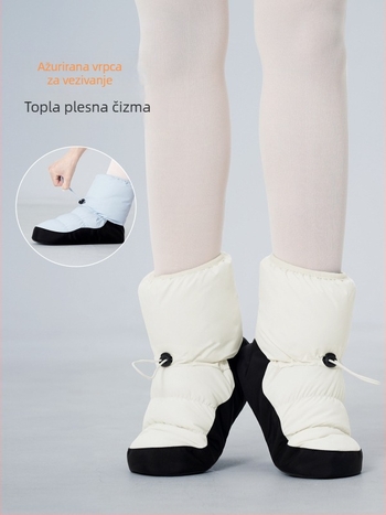 Ženske plesne cipele – debeli, topli, kožna potplata, za balet i moderni ples, jesen-zima