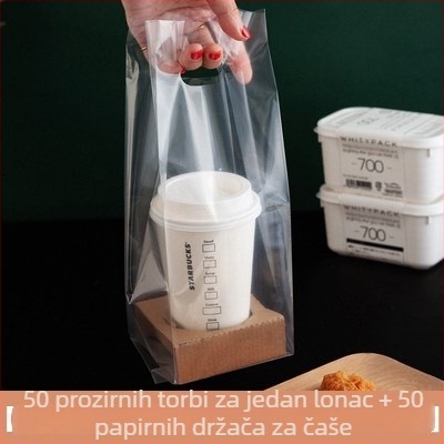 Torba za čaše za piće, dvostruka konstrukcija, pogodna za 1–4 čaše, opcije pladnja: papirnati ili bijeli