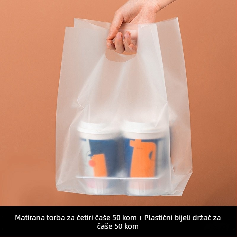 Torba za čaše za piće, dvostruka konstrukcija, pogodna za 1–4 čaše, opcije pladnja: papirnati ili bijeli