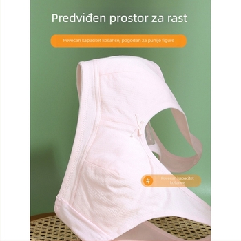 Pamučni grudnjak za djevojčice u fazi razvoja, učenice srednje škole, veće veličine, tanak kroj