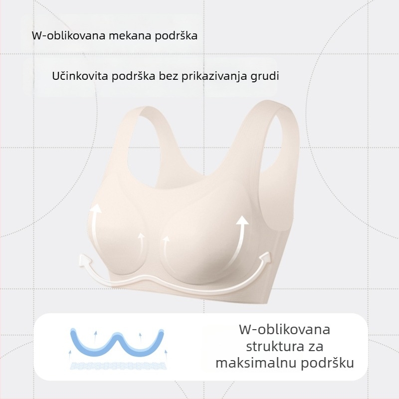 Nijlon grudnjak u stilu majice-vest za tinejdžerice 12–15 godina, puna košarica, tanke oblikovane šalice s spužvom, prozračno, upija znoj