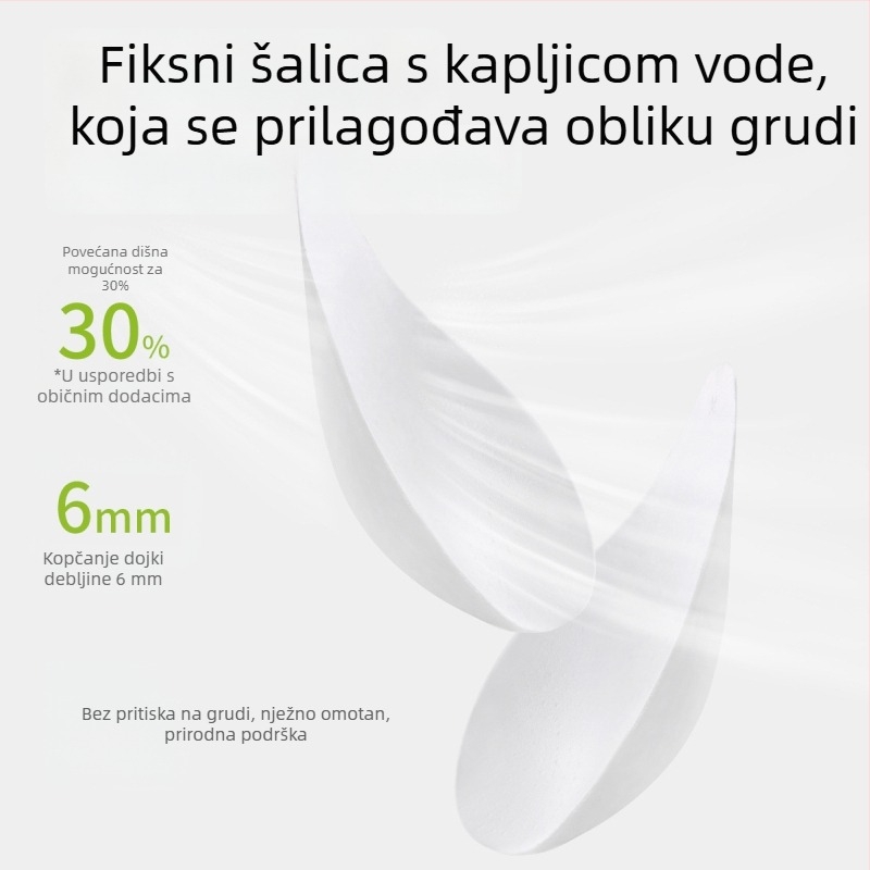 Nijlon grudnjak u stilu majice-vest za tinejdžerice 12–15 godina, puna košarica, tanke oblikovane šalice s spužvom, prozračno, upija znoj