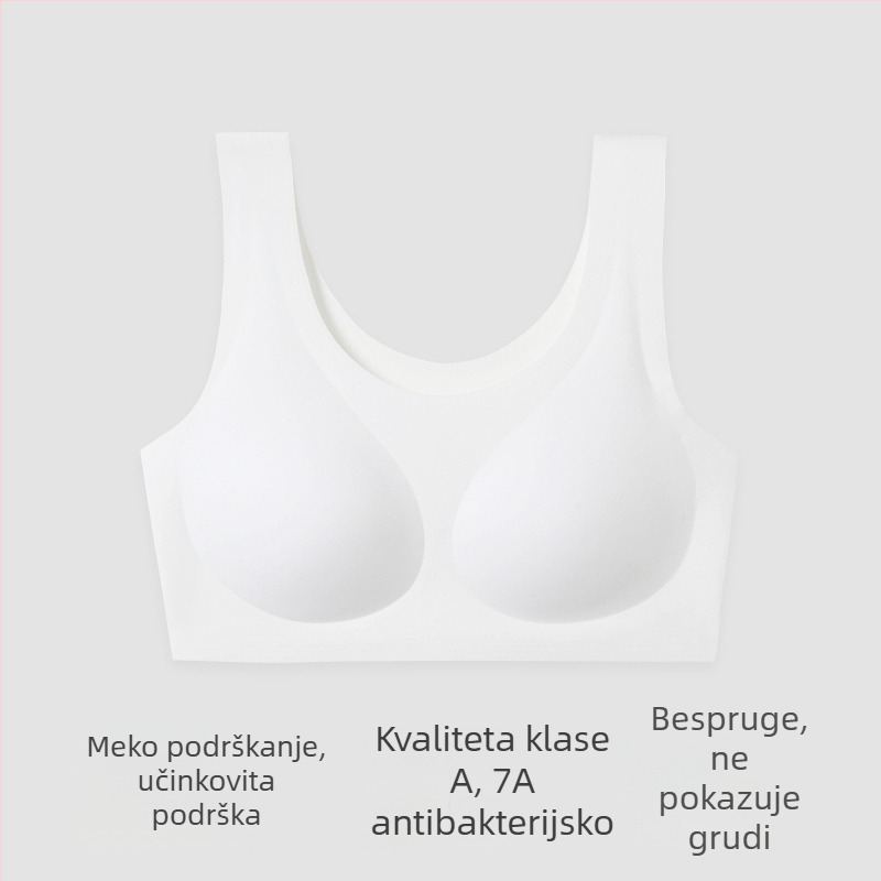 Nijlon grudnjak u stilu majice-vest za tinejdžerice 12–15 godina, puna košarica, tanke oblikovane šalice s spužvom, prozračno, upija znoj