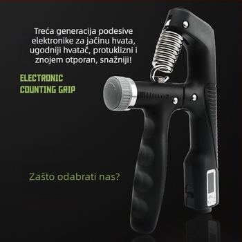 A-tip grip trenjač snage, podesivi otpor opruge 10-100 kg, PP materijal