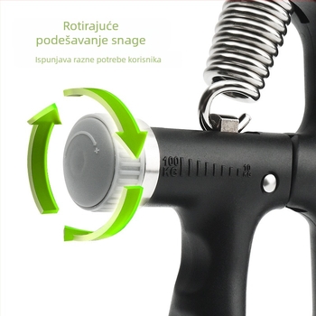 A-tip grip trenjač snage, podesivi otpor opruge 10-100 kg, PP materijal