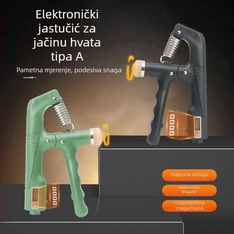 A-tip grip trenjač snage, podesivi otpor opruge 10-100 kg, PP materijal
