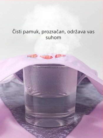 Huiya prozračne pamukaste menstrualne gaćice za djevojčice, školske, trokuta gaćice sa zaštitom od curenja