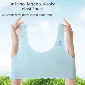 Mladi top s ugrađenim čašicama, puna košarica, najlon tkanina, podstava 80–90% najlon, fiksirane dvostruke naramenice, prozračan, za uzrast 15+