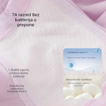 Djevojačke bokserice, Lyocell–pamuk–spandeks smjesa, antibakterijski 7A, za djecu od 8 godina