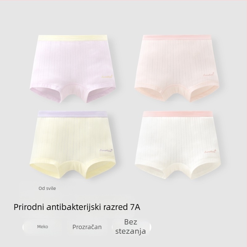 Djevojačke bokserice, Lyocell–pamuk–spandeks smjesa, antibakterijski 7A, za djecu od 8 godina