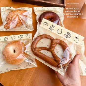 Prozirne samoljepljive vrećice za kruh i pekarske proizvode, pakiranje, 50/100/200/500/1000 komada