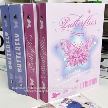 Četverogridni kartični album s tvrdim kućištem, retro stil, poklopac od kraft papira, za pohranu fotografija idola