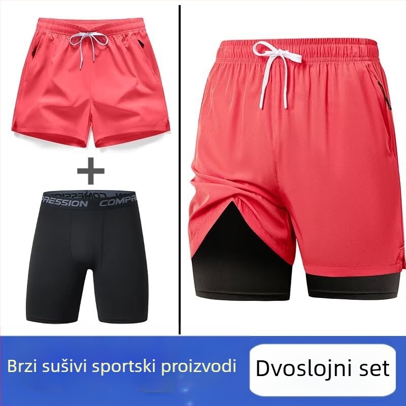 Muške kratke hlače duljine pet inča, slobodan sportski kroj, ljeto, 95% poliester