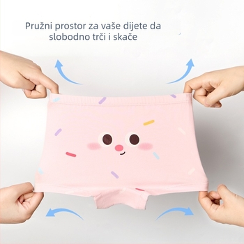 Nidobear Dječje antibakterijske pamukaste gaćice za djevojčice, 95% pamuk, za djecu 3–8 godina