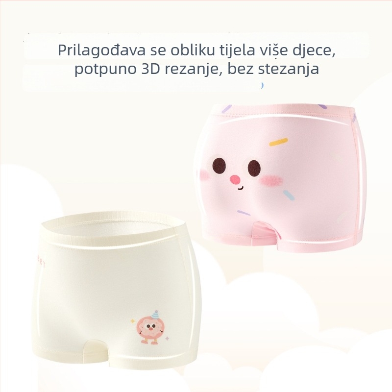 Nidobear Dječje antibakterijske pamukaste gaćice za djevojčice, 95% pamuk, za djecu 3–8 godina