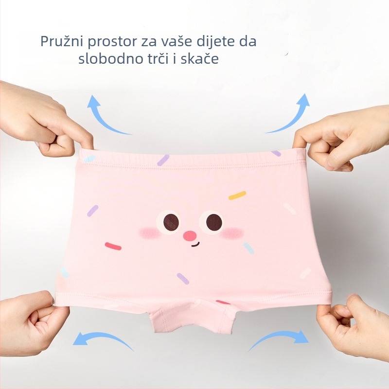 Nidobear Dječje antibakterijske pamukaste gaćice za djevojčice, 95% pamuk, za djecu 3–8 godina