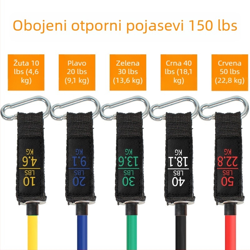 Elastični pojas s užetom za vježbanje – TPE, univerzalna prilagodba, za muškarce