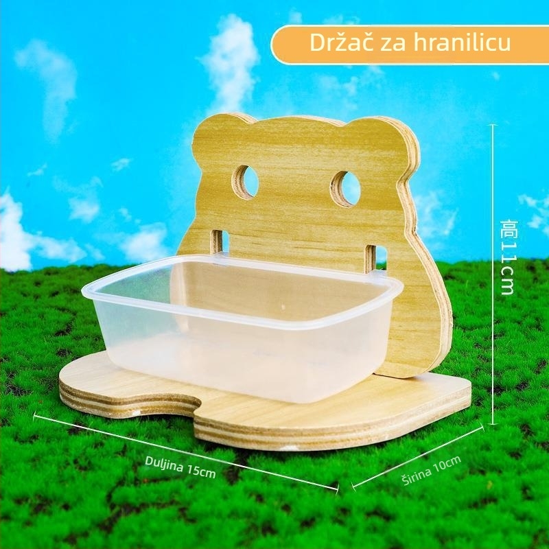 Hamster vila: drvena kućica za hamstere s akrilnim dodacima za kavez, nepravilnog oblika, prostran prostor za aktivnost, prenosiva i jednostavna za čišćenje