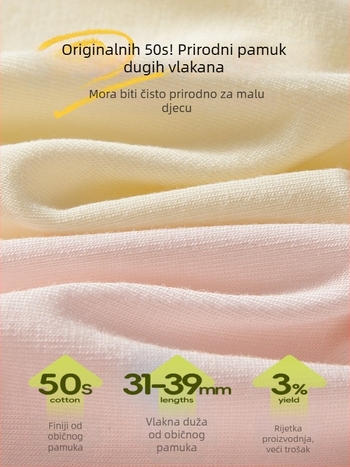 Dječje donje rublje, 93% pamuk, prozračan, unisex, za djecu 3–8 godina, Kategorija A