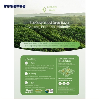 minizone Unisex dječje gaćice — antibakterijske, prozračne, Modal (92% viskozno), Za djecu 3–8 godina, set od tri komada