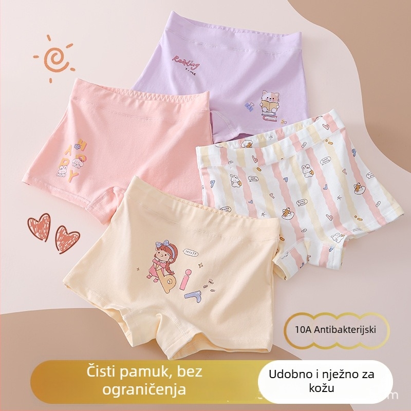 Dječje gaćice za djevojčice, 95% pamuk + 5% elastan, sigurnosna razina A, za dob 3–8 godina, pakiranje sa zatvaračem, brend Lu Tongmeng