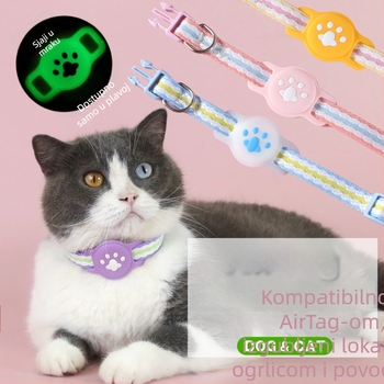 Ogrlica za praćenje kućnih ljubimaca s zaštitnim kućištem – Bohan, crtani stil, materijal tkanina, universalna uporaba